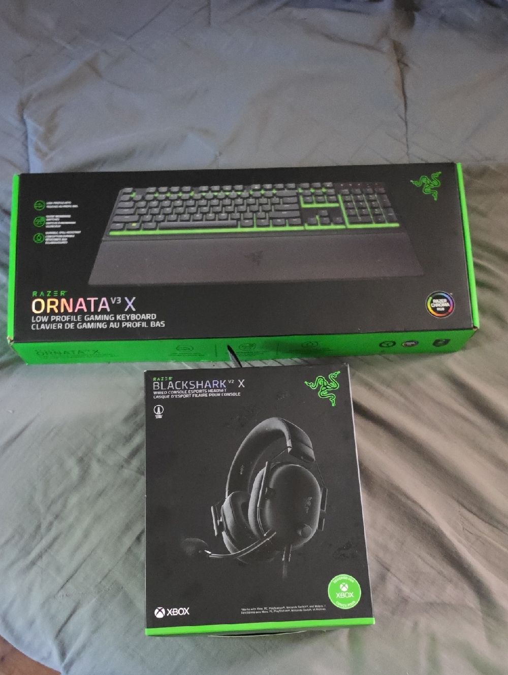 Razer BlackShark V2x Wired Gaming Headset & Razer Ornata V3x Keyboard Combo